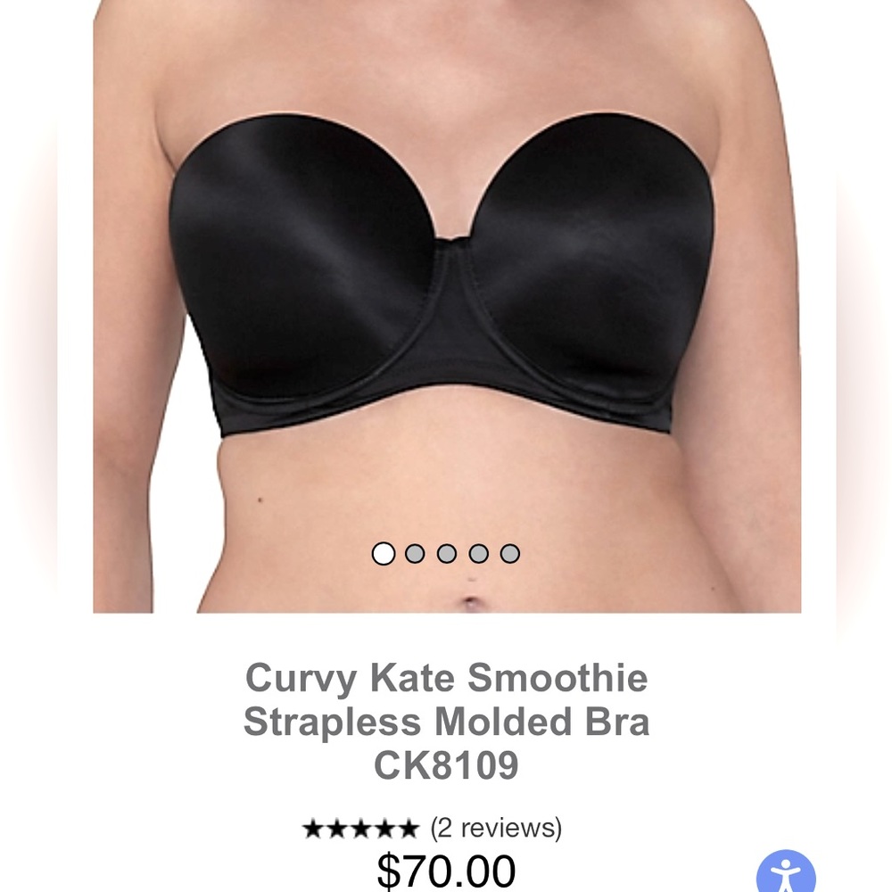 36J curvy Kate smoothie strapless moulded bra
